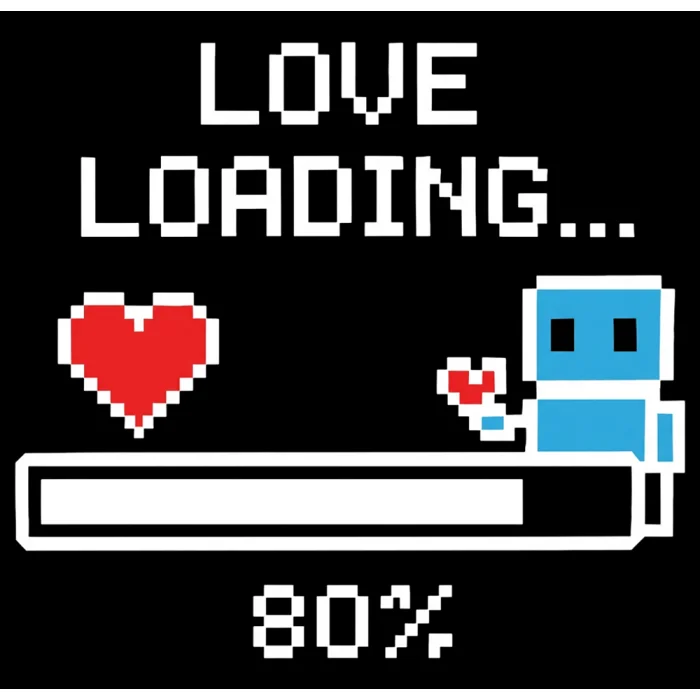 T-shirt z nadrukiem na Walentynki Love Loading